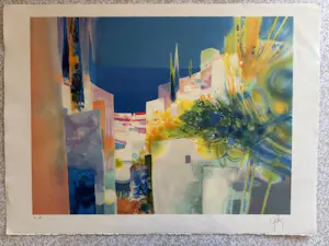 Daniel Gélis - Lithographie "Un été à Mikonos" kopen? Bied vanaf 90!