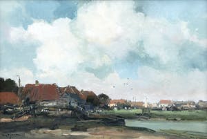 Willem G.F. Jansen - C3932 - Aan de waterkant, dorpshaven kopen? Bied vanaf 950!