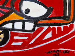 Jean Pierre Voogt - Galerie de Vlieger the 3rd - street art - Acrylverf "tank bemanning" gesigneer kaufen? Bieten Sie von 10!