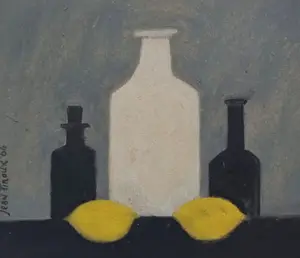 Jean Firoux - Stilleven met flessen en citroenen kopen? Bied vanaf 125!