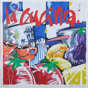 Selwyn Senatori - Zeefdruk, La Cucina - Ingelijst kopen? Bied vanaf 100!