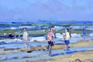 Arie-Kees van Noort - Zandvoort - Olie op paneel - Gesigneerd - 30x45 cm kopen? Bied vanaf 180!