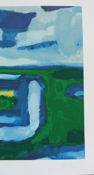 Gerrit Benner - zeefdruk: landschap: 1982 kopen? Bied vanaf 2750!