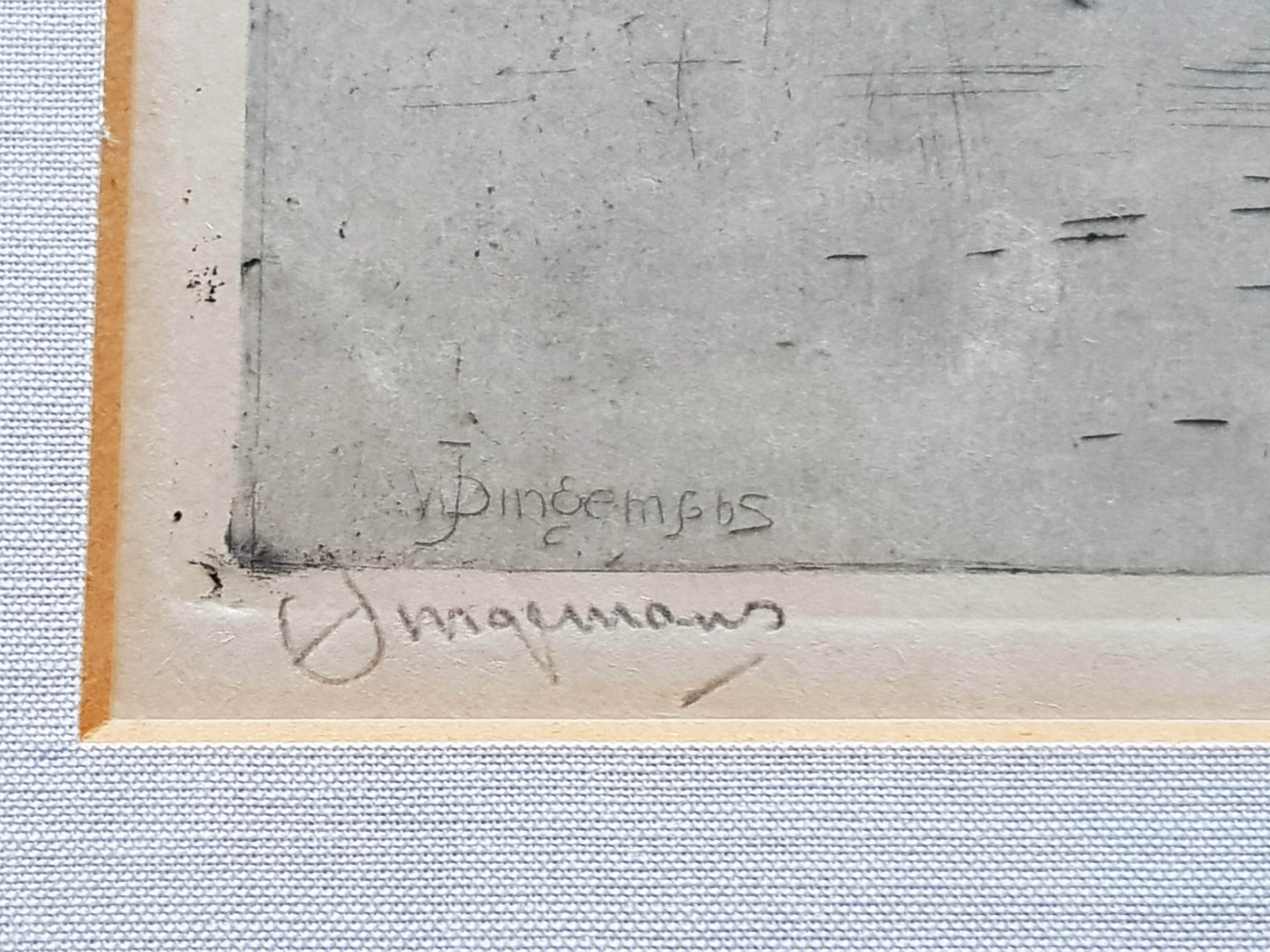 Waalko Jans Dingemans (sr.) - Werkende man met paard en wagen - Dubbel gesigneerd kopen? Bied vanaf 25!