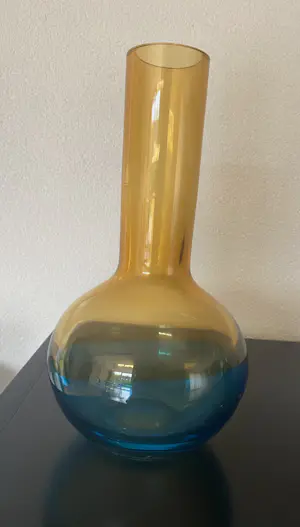 Royal Leerdam - Geel/ blauwe vazen kopen? Bied vanaf 50!