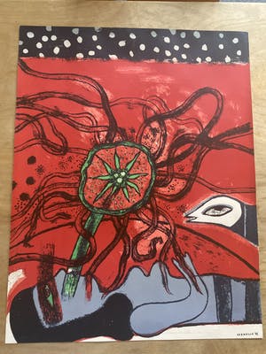 Corneille - Femme, Oiseau et fleur exotique kopen? Bied vanaf 50!