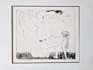 AcheterTheo Beerendonk - 1969 - erotische potlood tekening "vrouwen met ballen" gesigneerd? Enchérissez de 67!