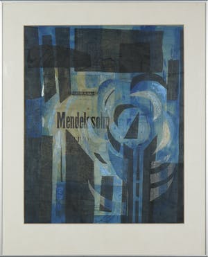 Henk Munnik - Collage van papier en stof (beschilderd), Mendelssohn - Ingelijst kopen? Bied vanaf 1!