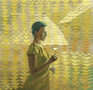 Valentin Bakardjiev - Olieverf op doek, Zonder titel (Groot) verkocht voor € 100!