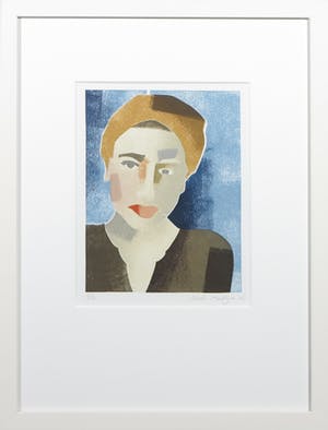 Nicole Montagne - Sjabloondruk, Z.T. Vrouw - Ingelijst kopen? Bied vanaf 60!