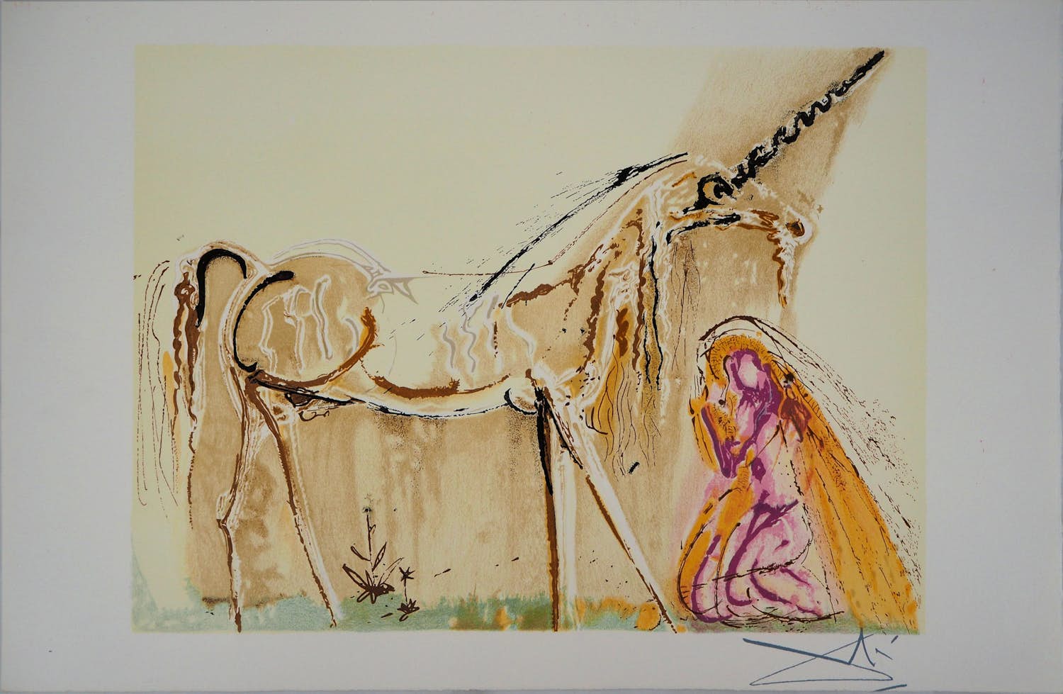 Buy Salvador Dali - Paarden, De Eenhoorn, Lithografie? Bid from 120!