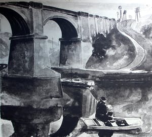 Harmen Meurs - 3 x litho: Le viaduc de ST. Mammes kopen? Bied vanaf 70!
