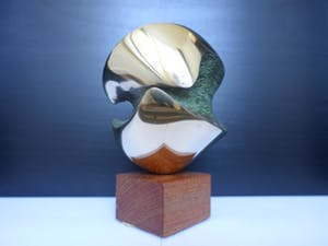Brons (Onbekend) - Zeer mooie abstracte sculptuur in gepolijst brons. kopen? Bied vanaf 125!