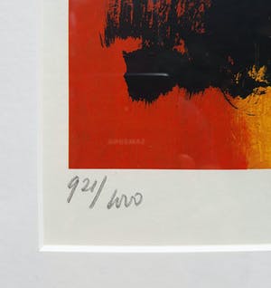 Eugene Brands - Abstracte compositie, zeefdruk (mooi ingelijst) kopen? Bied vanaf 175!