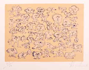 Reinhoud D'Haese - Litho, Zonder titel verkocht voor € 1!