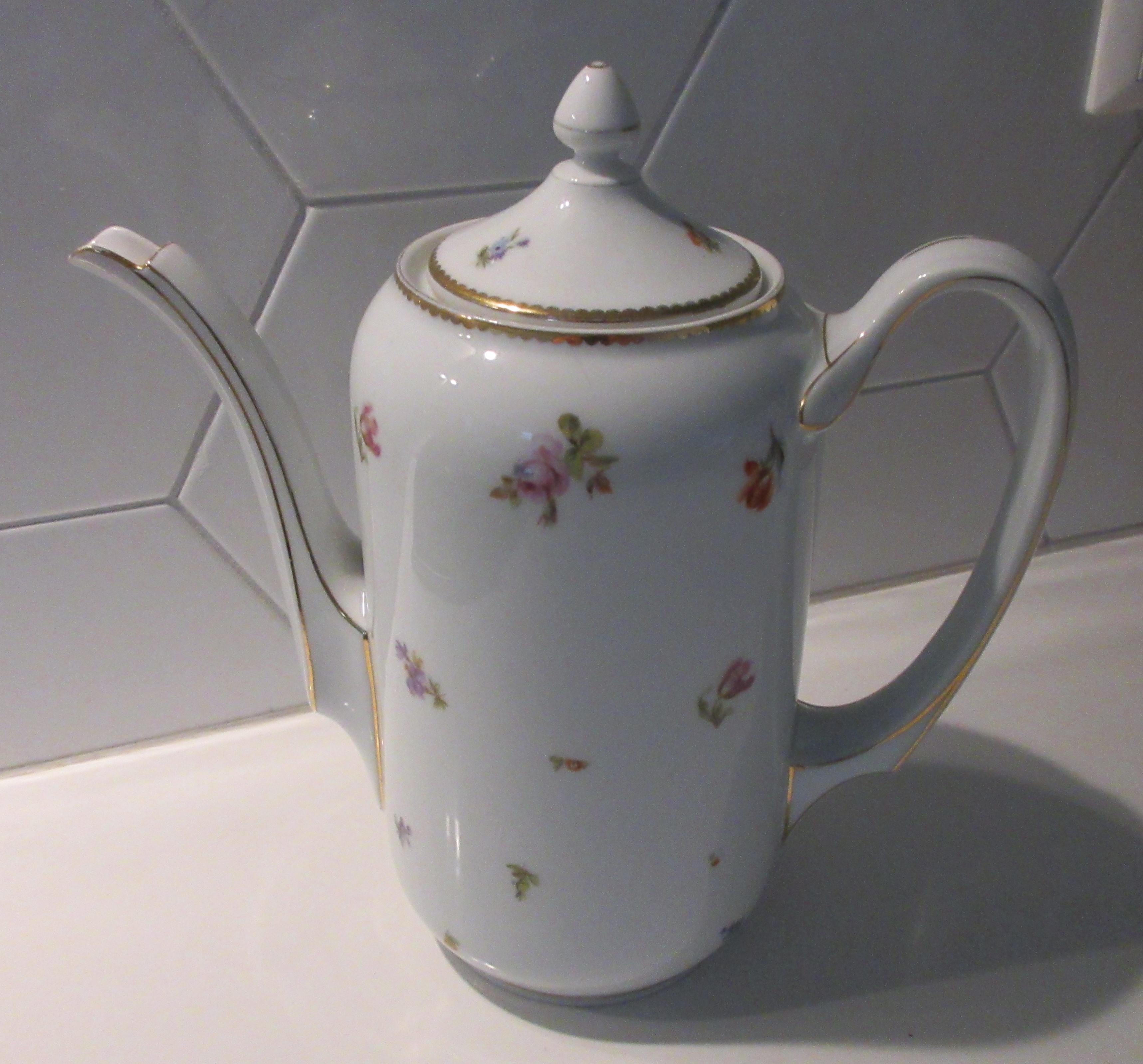 Jacob Zeidler Selb - Jugendstil porseleinen hand beschilderde theepot kopen? Bied vanaf 1!