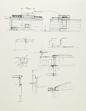 Carel Weeber - Zeefdruk uit de serie Bibliothèque d’architecte - Ingelijst kopen? Bied vanaf 1!