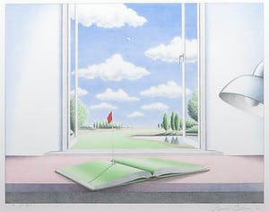 Rene Boin - Litho, Lezen van de green - Ingelijst kopen? Bied vanaf 20!