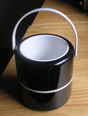 Scaroni - Zwarte witte kunststof design ijsemmer ca. 1970-1980 kopen? Bied vanaf 1!