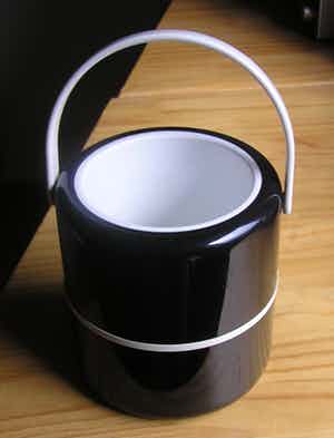 Scaroni - Zwarte witte kunststof design ijsemmer ca. 1970-1980 verkocht voor € 1!