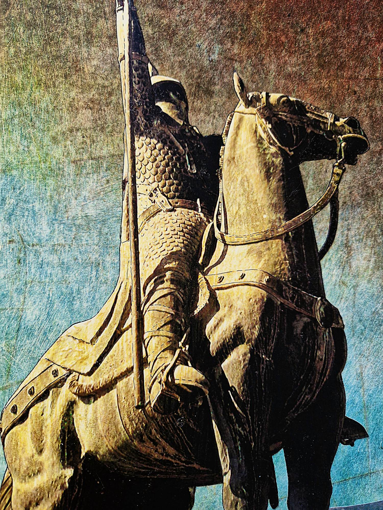 Annemarie Petri - Magnifieke gemengde techniek (o.a.collage) "de Krijger" - handgesigneerd -1999 kopen? Bied vanaf 20!