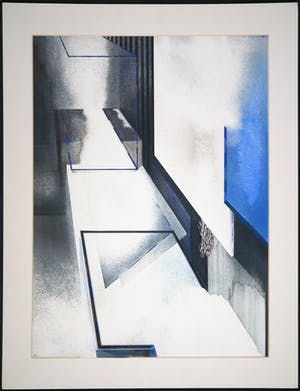 Ton Orth - Gouache en inkttekening, Abstract geometrische compositie kopen? Bied vanaf 1!