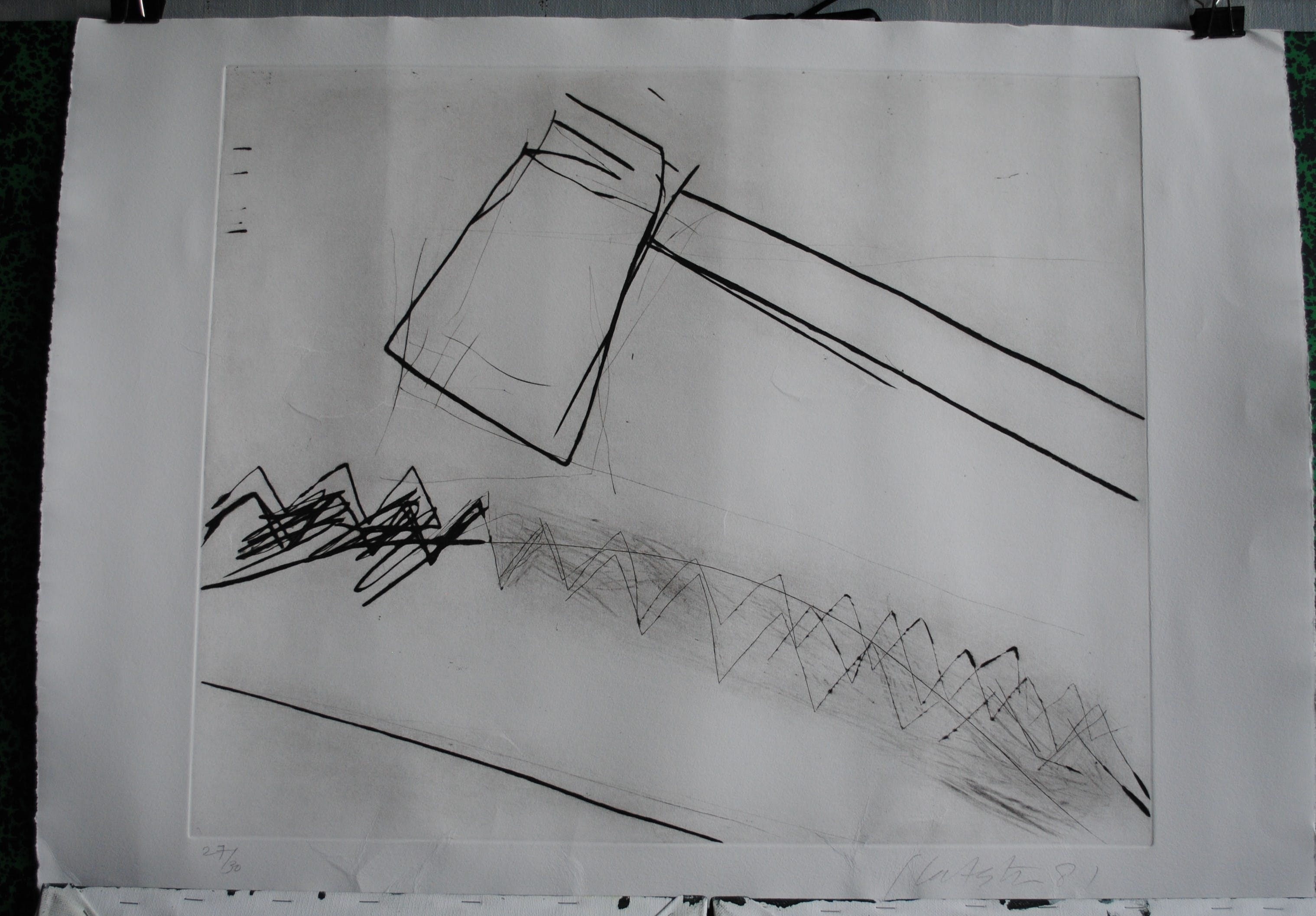 Ger Lataster - zwart-wit ets uit 1981 - z.t. kopen? Bied vanaf 10!