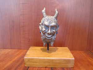 Brons (Onbekend) - Bronzen sater kop. verkocht voor € 35!