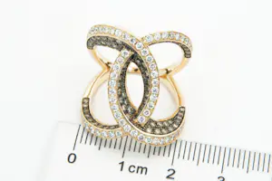 31- Exclusieve AL-CORO 18krt rosé goud & diamanten (1.20ct)  design ring kopen? Bied vanaf 1180!