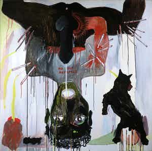 Rachid Ben Ali - Gemengde techniek op doek, No self defence (Zeer groot) verkocht voor € 500!