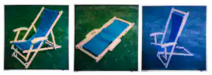 Koen Blanckaert - Foto op dibond, Drieluik, Strandstoel I, II & III (Zeer groot) vendu pour 43€ !