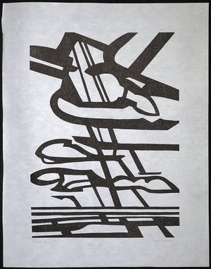 Paul Overhaus - Houtsnede op Japans papier, 2 kopen? Bied vanaf 1!