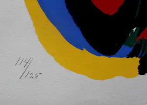 Anton Rooskens - litho: compositie met vogels - 1976 kopen? Bied vanaf 395!