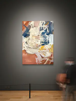 Marcus De Vestele - Große abstrakte Komposition mit zwei Figuren – Öl auf Leinwand, ca. 1972 kopen? Bied vanaf 200!