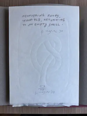 Shinkichi Tajiri - Catalogus met losse preeg-/blinddruk, Knoop. kopen? Bied vanaf 150!