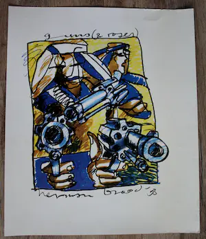 Herman Brood - Offset litho: Guns(&roses) kopen? Bied vanaf 50!