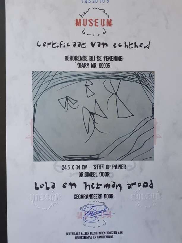 Herman Brood - Schetsboek uit 1991 met 3 tekeningen, gesigneerd kopen? Bied vanaf 200!