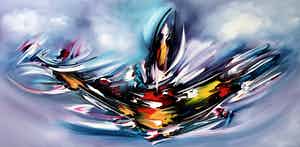 Gena - Abstract Flying verkocht voor € 250!