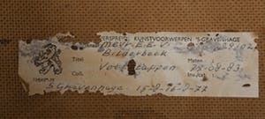 Estella van Bilderbeek - Voetstappen - 1977 - beschilderde sticker op plexiglas, spuitverf en grondverf kopen? Bied vanaf 20!