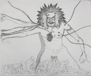 Vic Gentils - Gesigneerde ets - 1981 - 'De Spinnekop' - VII/XX kopen? Bied vanaf 35!