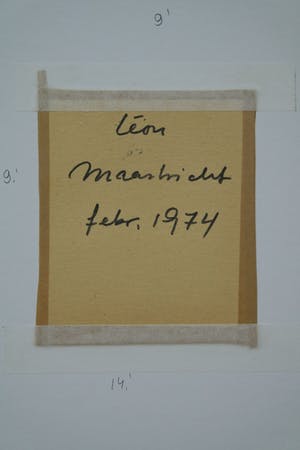 Leon Savelsberg - gouache op papier - "semi abstracte miniatuur compositie" kopen? Bied vanaf 45!