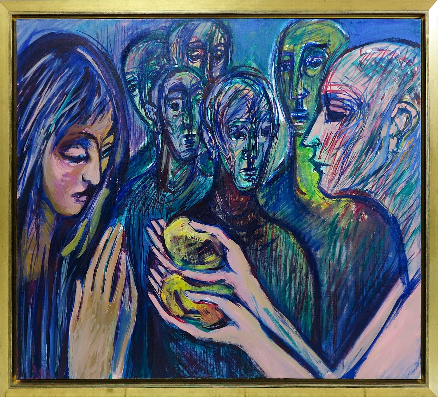 Willem Claassen - Olieverf op doek, De ongenode bruiloftsgasten - Ingelijst kopen? Bied vanaf 1!