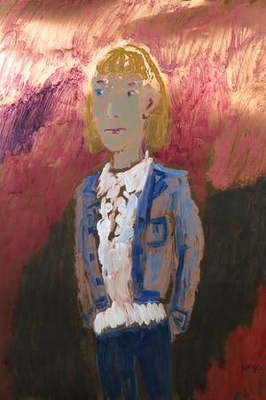 Theo van der Horst - Gouache op glimmend papier, Zonder titel - Ingelijst kopen? Bied vanaf 1!