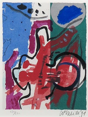 Corneille - Zeefdruk, Een schedel vol stem - Ingelijst kopen? Bied vanaf 80!