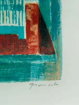 Emilio Grau-Sala - Lithographie "Fenêtre ouverte avec cage à oiseau et poissons rouges" kopen? Bied vanaf 115!