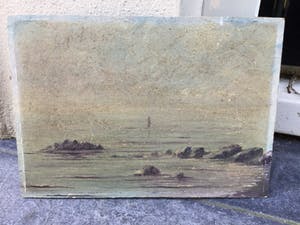 Niet of onleesbaar gesigneerd - C3628-3 - Bootje op het water kopen? Bied vanaf 10!