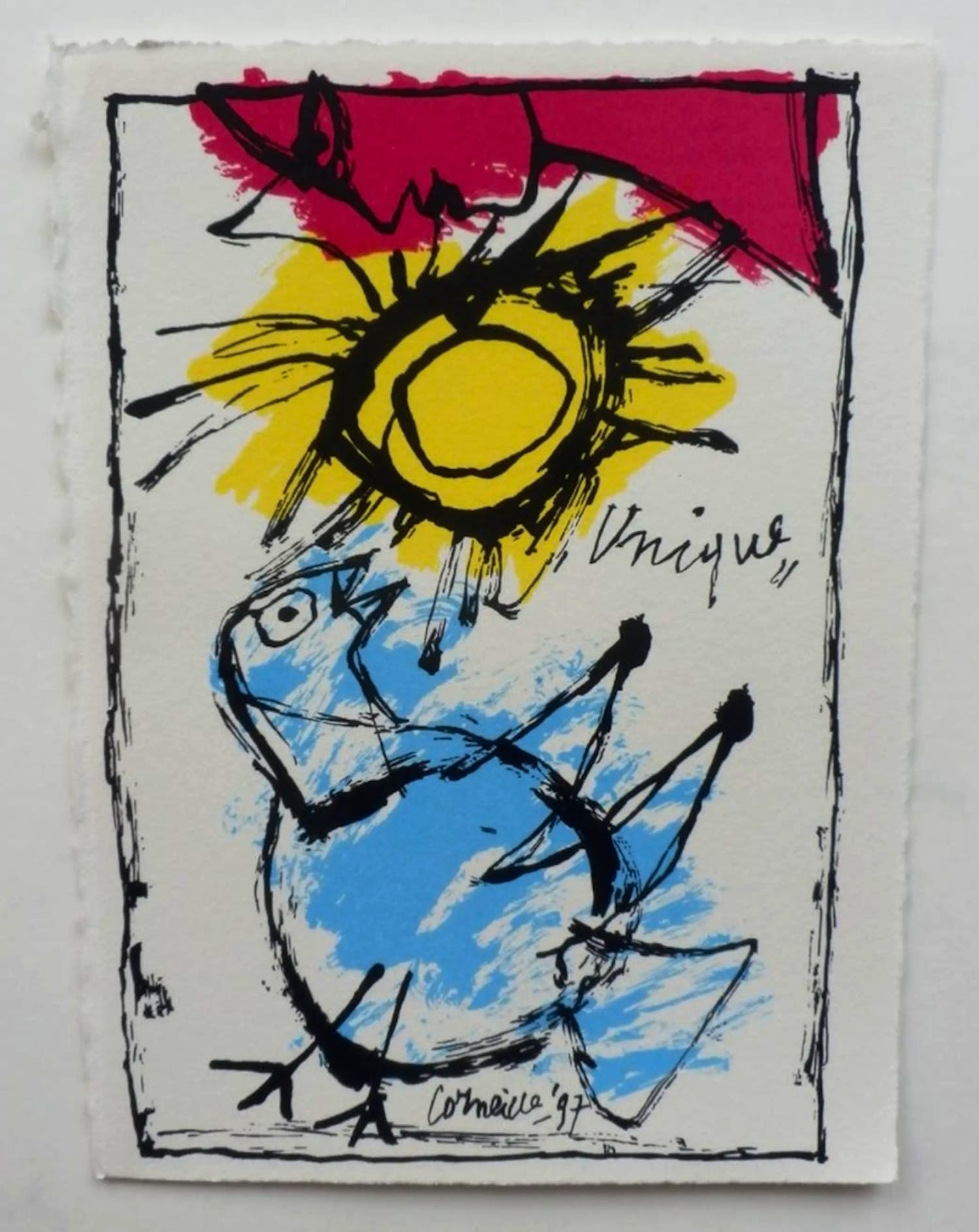 Corneille - Zeefdruk - 1997 - unique verkocht voor € 50!