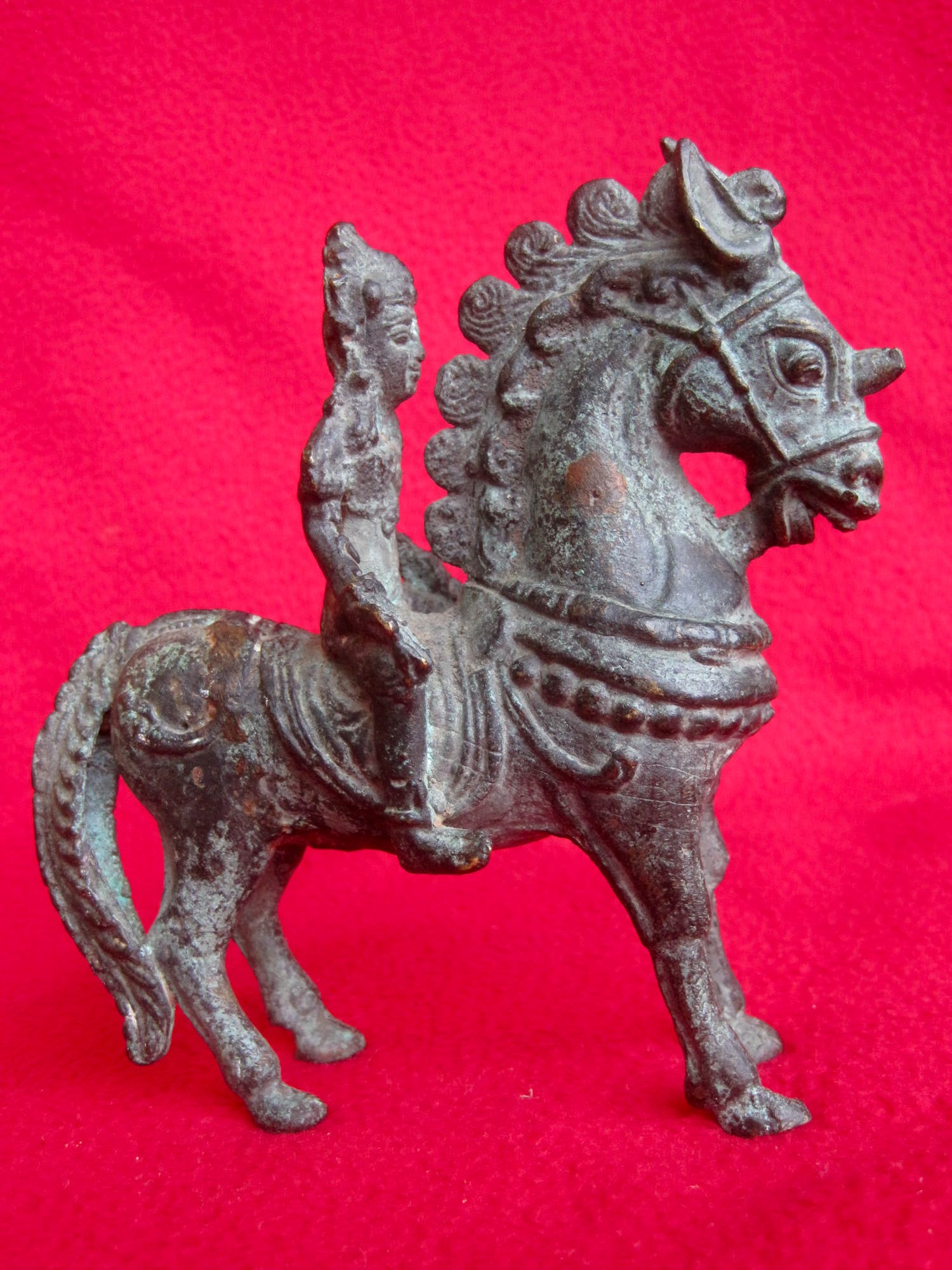 Brons (Onbekend) - Ruiterbeeld. verkocht voor € 50!