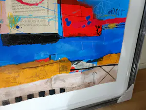 Theo Koster - Prachtig Vierkant Blauw ingelijst NIEUWSTAAT kopen? Bied vanaf 125!
