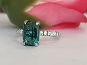 ALGT-gecertificeerde 2,80 karaat lagune-toermalijn diamant cocktailgouden ring kaufen? Bieten Sie von 1600!